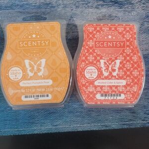 Scentsy Orange and Red Wax Bars
